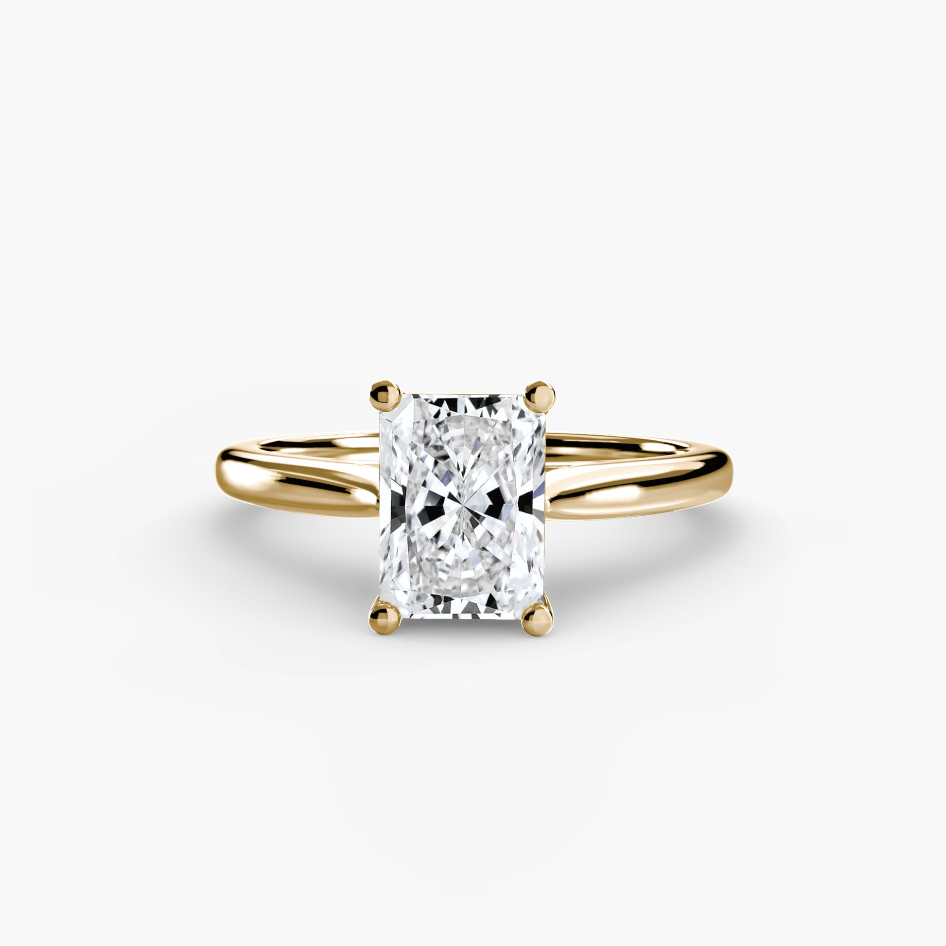 natural diamond ring three quarter angle