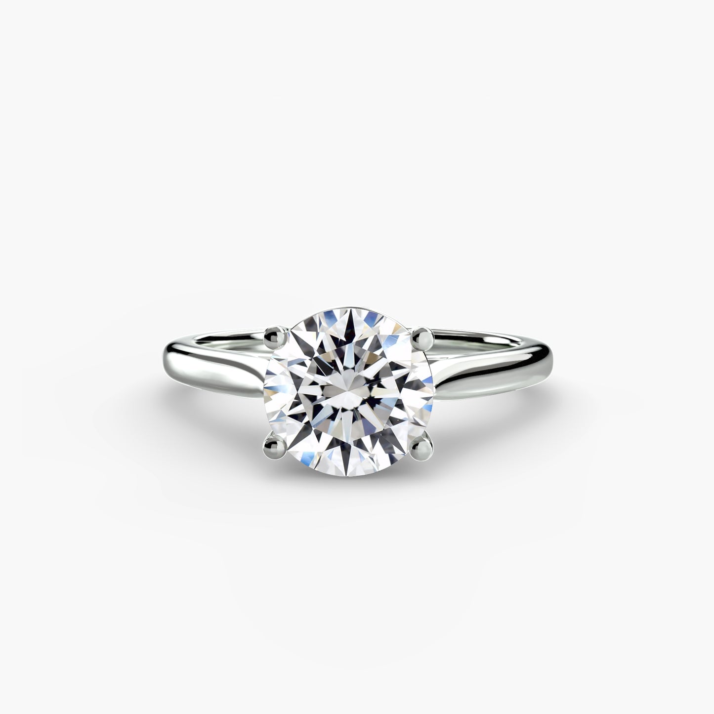 natural diamond ring front view