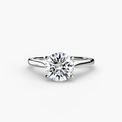 natural diamond ring top view