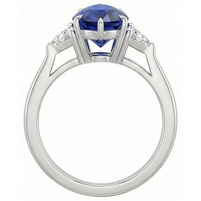 Natural Dark Blue Sapphire Ring