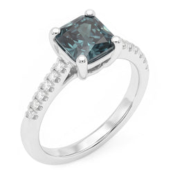Natural Diamond Ring 0.75ct - White Gold 14K