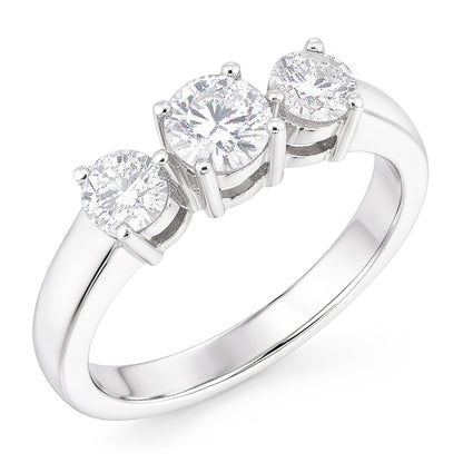 Natural Diamond Ring 1.50ct - White Gold 14K