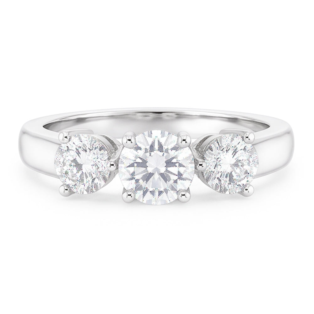 Natural Diamond Ring 1.50ct - White Gold 14K