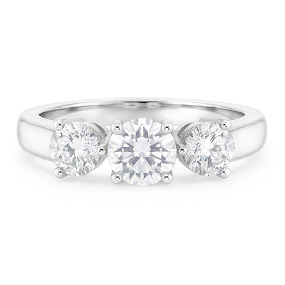 Natural Diamond Ring 1.50ct - White Gold 14K