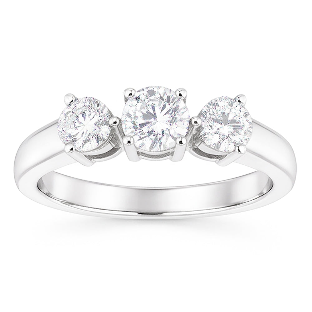 Natural Diamond Ring 1.50ct - White Gold 14K