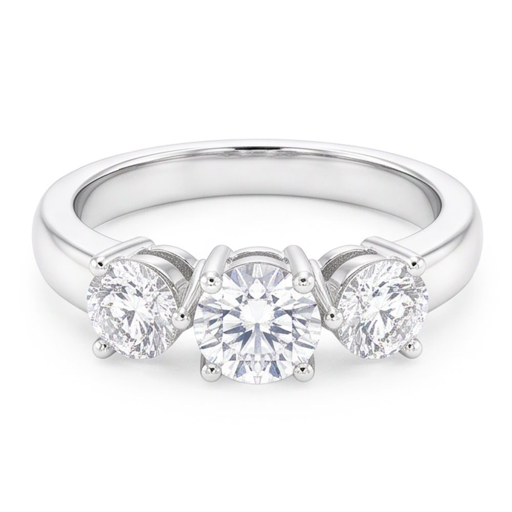 Natural Diamond Ring 1.50ct - White Gold 14K
