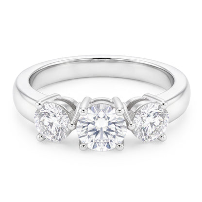 Natural Diamond Ring 1.50ct - White Gold 14K