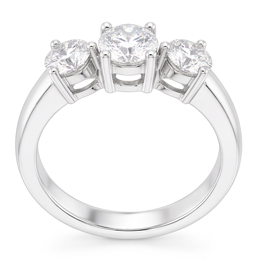 Natural Diamond Ring 1.50ct - White Gold 14K