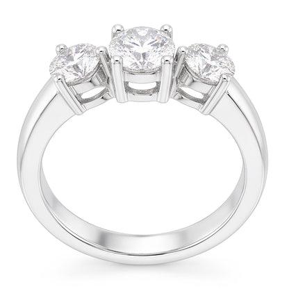 Natural Diamond Ring 1.50ct - White Gold 14K