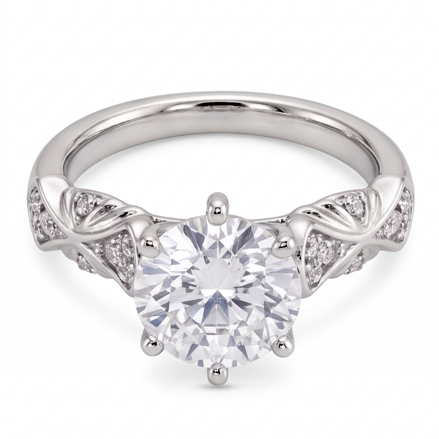 Natural Diamond Ring 1.75ct - White Gold 14K