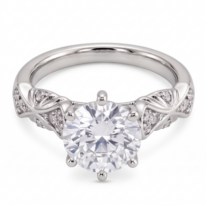 Natural Diamond Ring 1.75ct - White Gold 14K