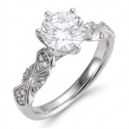 Natural Diamond Ring 1.75ct - White Gold 14K