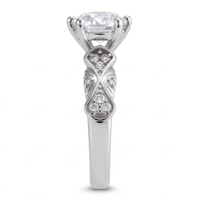 Natural Diamond Ring 1.75ct - White Gold 14K