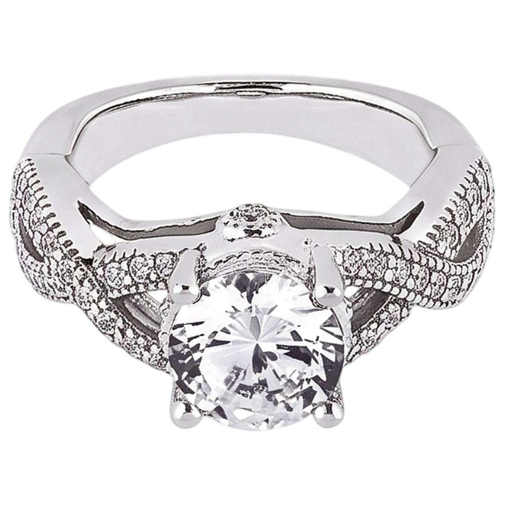 Natural Diamond Ring 1.87ct - White Gold 14K