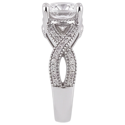 Natural Diamond Ring 1.87ct - White Gold 14K