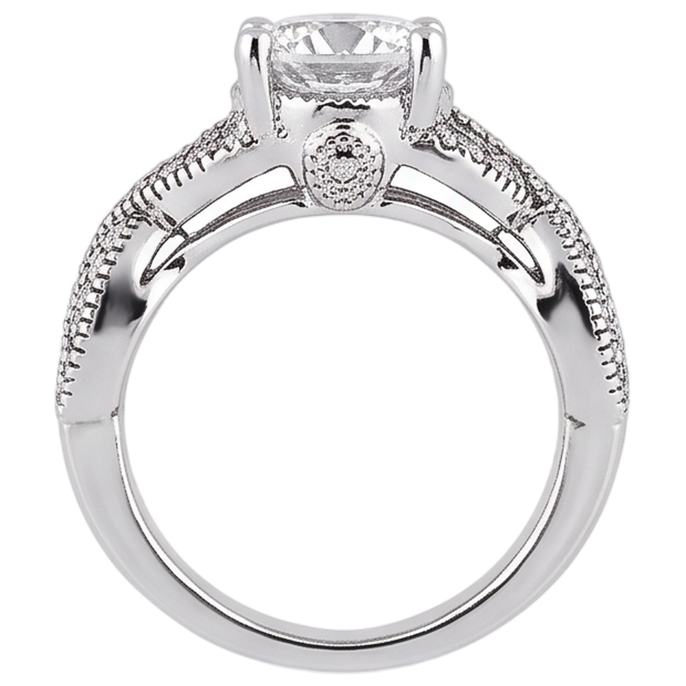 Natural Diamond Ring 1.87ct - White Gold 14K