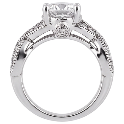 Natural Diamond Ring 1.87ct - White Gold 14K