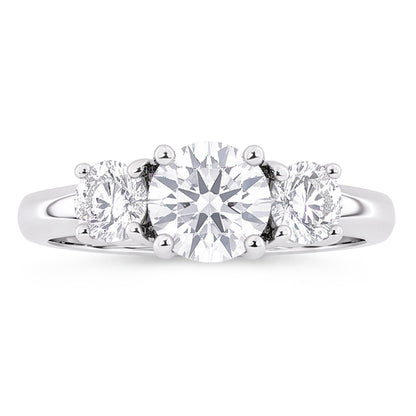 Natural Diamond Ring 2.20ct - White Gold 14K