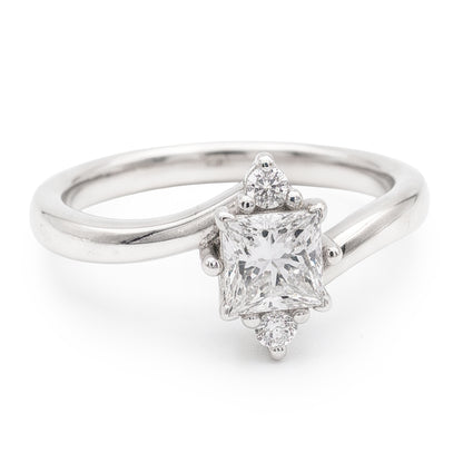 Natural Diamond Ring 2.20ct - White Gold 14K