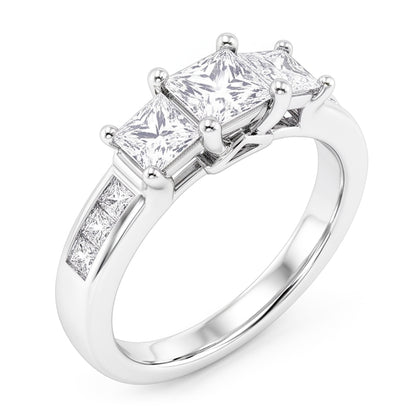 Natural Diamond Ring 2.25ct - White Gold 14K
