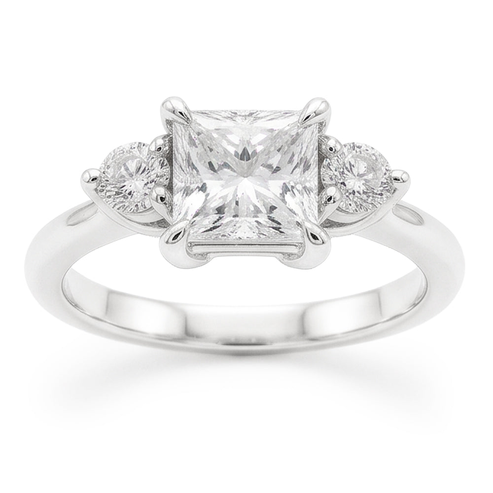 Natural Diamond Ring 2.25ct - White Gold 14K