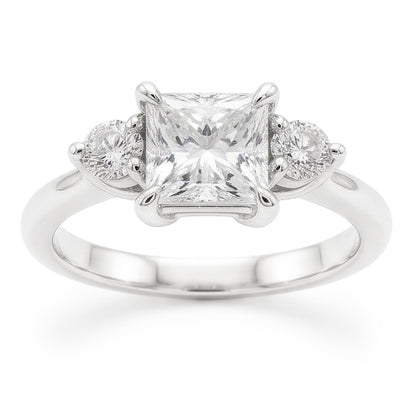 Natural Diamond Ring 2.25ct - White Gold 14K