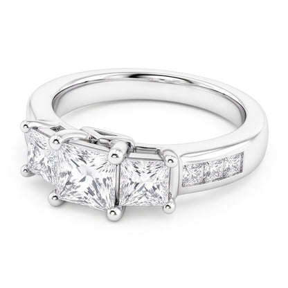 Natural Diamond Ring 2.25ct - White Gold 14K