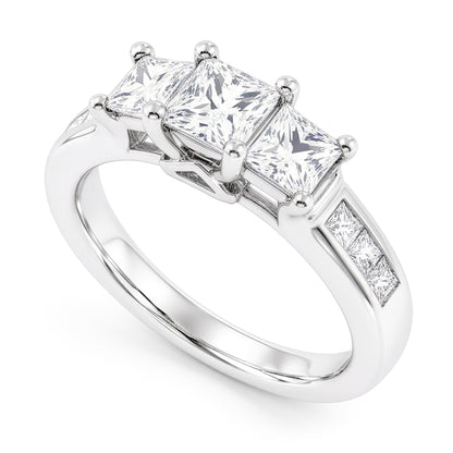 Natural Diamond Ring 2.25ct - White Gold 14K