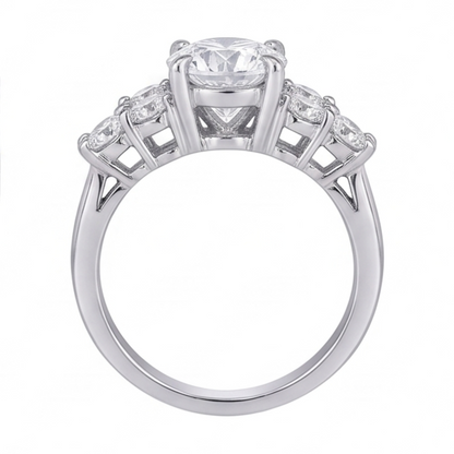 Natural Diamond Ring 2.60ct - White Gold 14K