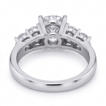 Natural Diamond Ring 2.60ct - White Gold 14K
