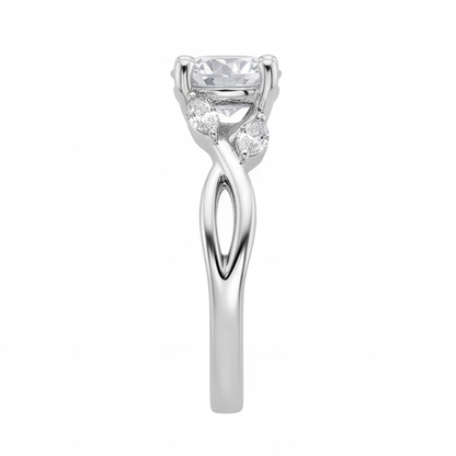 Natural Diamond Ring 2.94ct - White Gold 14K