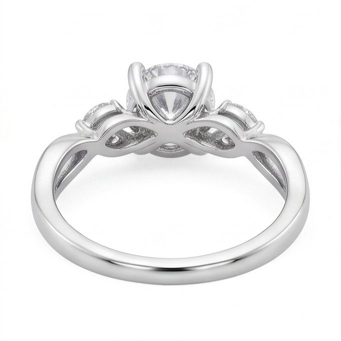 Natural Diamond Ring 2.94ct - White Gold 14K
