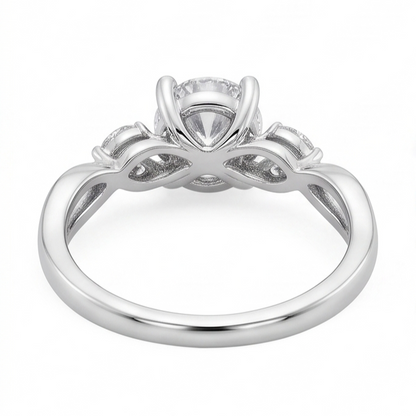 Natural Diamond Ring 2.94ct - White Gold 14K