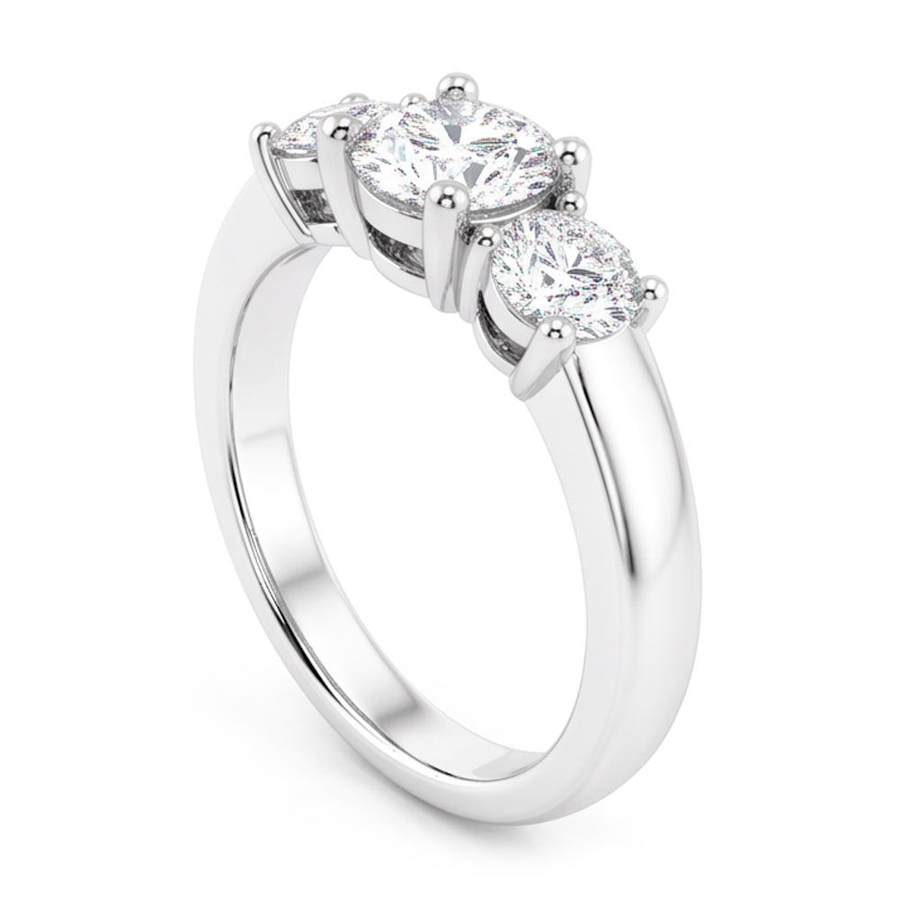 Natural Diamond Ring 2ct - White Gold 14K
