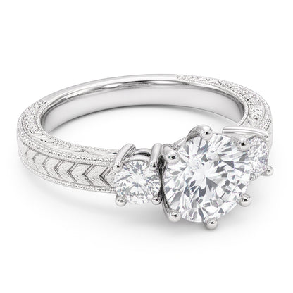 Natural Diamond Ring 3.20ct - White Gold 14K