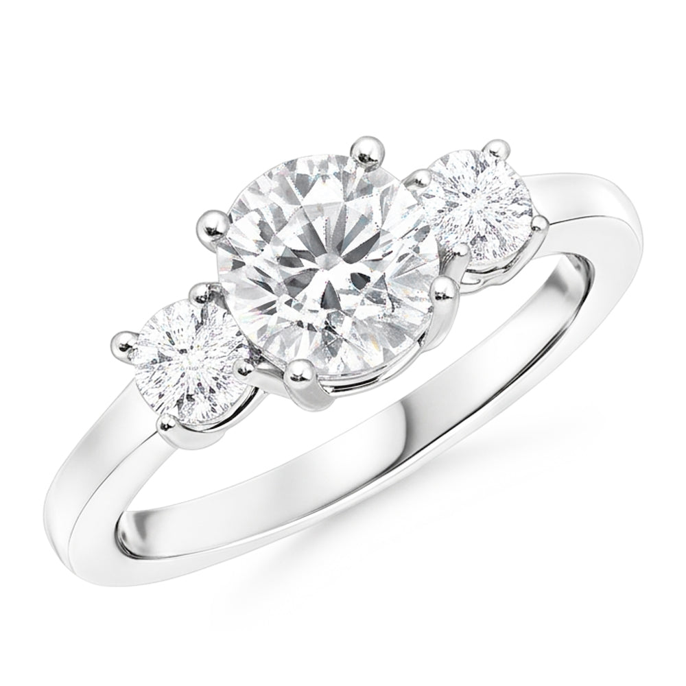 Natural Diamond Ring 3.50ct - White Gold 14K
