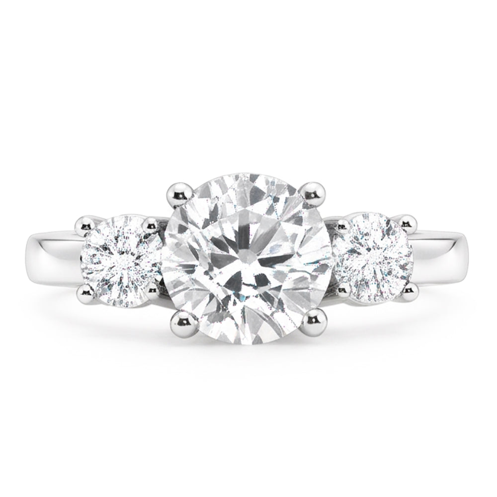 Natural Diamond Ring 3.50ct - White Gold 14K