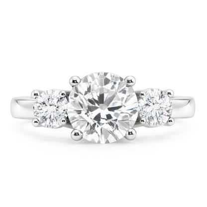 Natural Diamond Ring 3.50ct - White Gold 14K