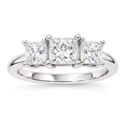 Natural Diamond Ring 3.50ct - White Gold 14K