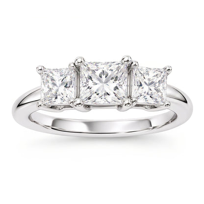 Natural Diamond Ring 3.50ct - White Gold 14K