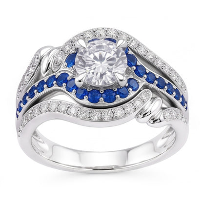 Natural Diamond Ring 3.50ct - White Gold 14K