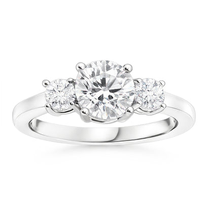 Natural Diamond Ring 3.50ct - White Gold 14K