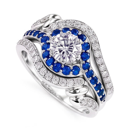 Natural Diamond Ring 3.50ct - White Gold 14K