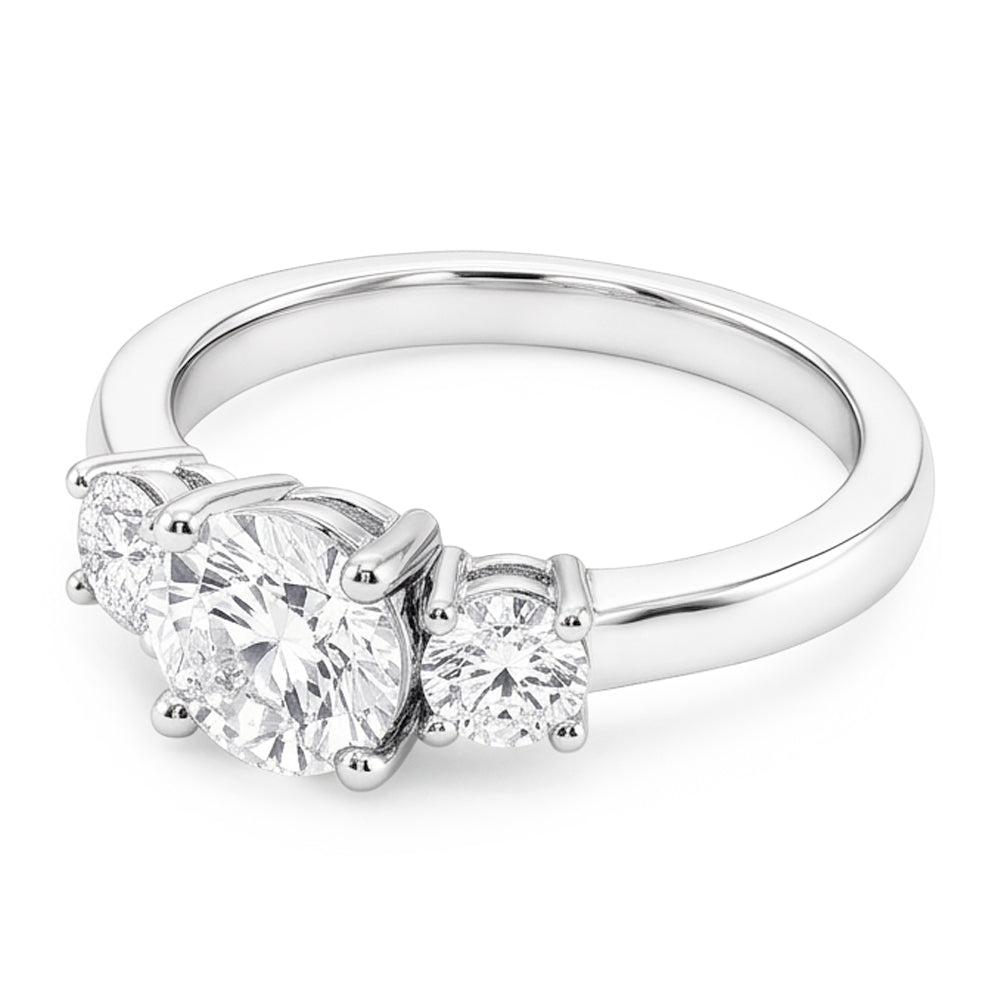 Natural Diamond Ring 3.50ct - White Gold 14K