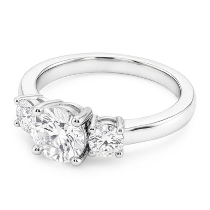 Natural Diamond Ring 3.50ct - White Gold 14K