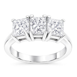 Natural Diamond Ring 3ct - White Gold 14K