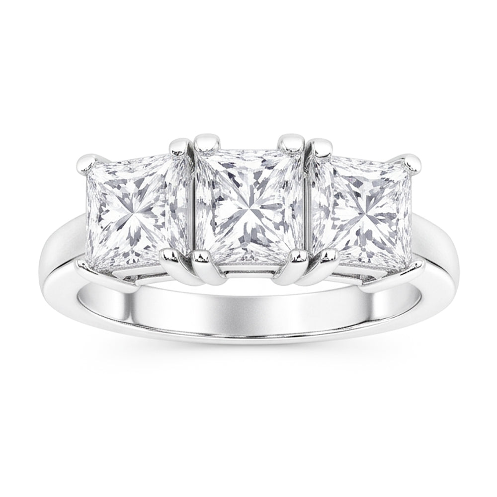Natural Diamond Ring 3ct - White Gold 14K