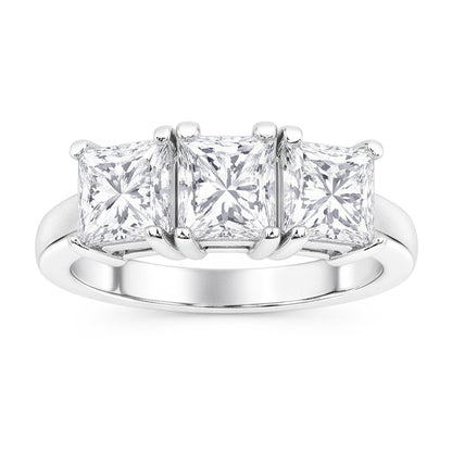 Natural Diamond Ring 3ct - White Gold 14K
