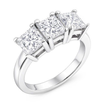 Natural Diamond Ring 3ct - White Gold 14K