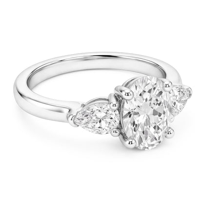 Natural Diamond Ring 4.50ct - White Gold 14K